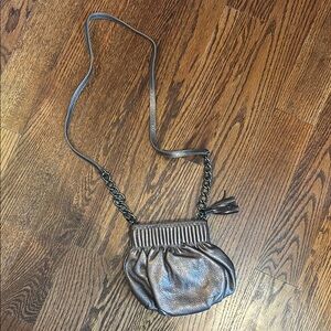 Stylish Metallic Bronze Banana Republic Crossbody Bag